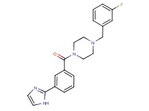 1-(3-fluorobenzyl)-4-[3-(1H-imidazol-2-yl)benzoyl]piperazine