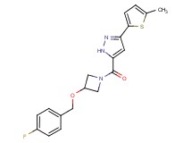 5-({3-[(4-fluorobenzyl)oxy]-1-azetidinyl}carbonyl)-3-(5-methyl-2-thienyl)-1H-pyrazole