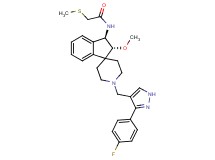 N-((2R*,3R*)-1'-{[3-(4-fluorophenyl)-1H-pyrazol-4-yl]methyl}-2-methoxy-2,3-dihydrospiro[indene-1,4'-piperidin]-3-yl)-2-(methylthio)acetamide