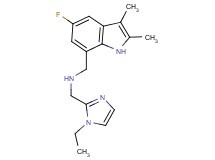 1-(1-ethyl-1H-imidazol-2-yl)-N-[(5-fluoro-2,3-dimethyl-1H-indol-7-yl)methyl]methanamine