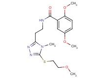 2,5-dimethoxy-N-(2-{5-[(2-methoxyethyl)thio]-4-methyl-4H-1,2,4-triazol-3-yl}ethyl)benzamide