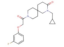 2-(cyclopropylmethyl)-9-[(3-fluorophenoxy)acetyl]-2,9-diazaspiro[5.5]undecan-3-one