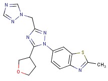 2-methyl-6-[5-(tetrahydrofuran-3-yl)-3-(1H-1,2,4-triazol-1-ylmethyl)-1H-1,2,4-triazol-1-yl]-1,3-benzothiazole