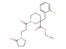 ethyl 3-(2-fluorobenzyl)-1-[3-(2-oxo-1-pyrrolidinyl)propanoyl]-3-piperidinecarboxylate