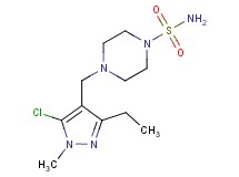 4-[(5-chloro-3-ethyl-1-methyl-1H-pyrazol-4-yl)methyl]piperazine-1-sulfonamide