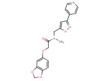 2-(1,3-benzodioxol-5-yloxy)-N-methyl-N-{[3-(4-pyridinyl)-5-isoxazolyl]methyl}acetamide