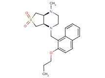 (4aR*,7aS*)-1-methyl-4-[(2-propoxy-1-naphthyl)methyl]octahydrothieno[3,4-b]pyrazine 6,6-dioxide