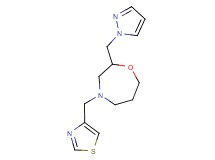 2-(1H-pyrazol-1-ylmethyl)-4-(1,3-thiazol-4-ylmethyl)-1,4-oxazepane