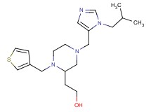 2-[4-[(1-isobutyl-1H-imidazol-5-yl)methyl]-1-(3-thienylmethyl)-2-piperazinyl]ethanol