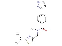 N-[(2-isopropyl-1,3-thiazol-4-yl)methyl]-N-methyl-4-(1H-pyrazol-3-yl)benzamide