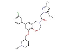 7-(3-chlorophenyl)-4-[(3,5-dimethyl-1H-pyrazol-1-yl)acetyl]-9-[(1-methyl-3-piperidinyl)methoxy]-2,3,4,5-tetrahydro-1,4-benzoxazepine