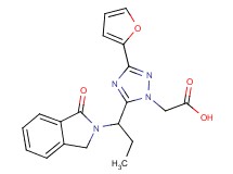 {3-(2-furyl)-5-[1-(1-oxo-1,3-dihydro-2H-isoindol-2-yl)propyl]-1H-1,2,4-triazol-1-yl}acetic acid