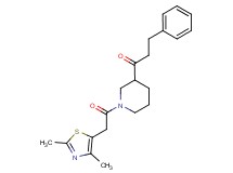 1-{1-[(2,4-dimethyl-1,3-thiazol-5-yl)acetyl]-3-piperidinyl}-3-phenyl-1-propanone
