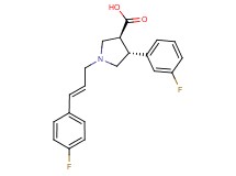(3S*,4R*)-4-(3-fluorophenyl)-1-[(2E)-3-(4-fluorophenyl)prop-2-en-1-yl]pyrrolidine-3-carboxylic acid