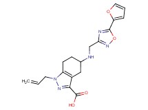 1-allyl-5-({[5-(2-furyl)-1,2,4-oxadiazol-3-yl]methyl}amino)-4,5,6,7-tetrahydro-1H-indazole-3-carboxylic acid