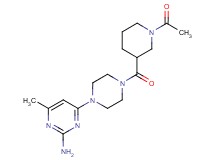 4-{4-[(1-acetyl-3-piperidinyl)carbonyl]-1-piperazinyl}-6-methyl-2-pyrimidinamine