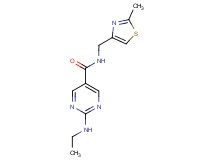 2-(ethylamino)-N-[(2-methyl-1,3-thiazol-4-yl)methyl]pyrimidine-5-carboxamide