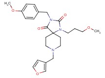 8-(3-furylmethyl)-3-(4-methoxybenzyl)-1-(3-methoxypropyl)-1,3,8-triazaspiro[4.5]decane-2,4-dione