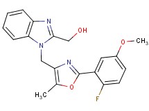 (1-{[2-(2-fluoro-5-methoxyphenyl)-5-methyl-1,3-oxazol-4-yl]methyl}-1H-benzimidazol-2-yl)methanol hydrochloride