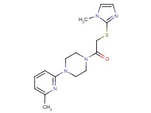 1-{[(1-methyl-1H-imidazol-2-yl)thio]acetyl}-4-(6-methyl-2-pyridinyl)piperazine bis(trifluoroacetate)