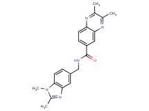 N-[(1,2-dimethyl-1H-benzimidazol-5-yl)methyl]-2,3-dimethyl-6-quinoxalinecarboxamide