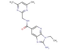 2-amino-N-[(4,6-dimethylpyrimidin-2-yl)methyl]-3-ethyl-3H-imidazo[4,5-b]pyridine-6-carboxamide