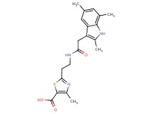 4-methyl-2-(2-{[(2,5,7-trimethyl-1H-indol-3-yl)acetyl]amino}ethyl)-1,3-thiazole-5-carboxylic acid