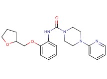 4-pyridin-2-yl-N-[2-(tetrahydrofuran-2-ylmethoxy)phenyl]piperazine-1-carboxamide