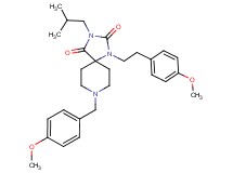 3-isobutyl-8-(4-methoxybenzyl)-1-[2-(4-methoxyphenyl)ethyl]-1,3,8-triazaspiro[4.5]decane-2,4-dione