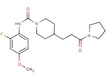 N-(2-fluoro-4-methoxyphenyl)-4-(3-oxo-3-pyrrolidin-1-ylpropyl)piperidine-1-carboxamide
