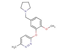 3-[2-methoxy-5-(pyrrolidin-1-ylmethyl)phenoxy]-6-methylpyridazine