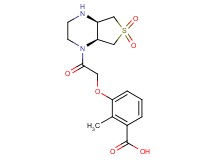 3-{2-[rel-(4aR,7aS)-6,6-dioxidohexahydrothieno[3,4-b]pyrazin-1(2H)-yl]-2-oxoethoxy}-2-methylbenzoic acid hydrochloride