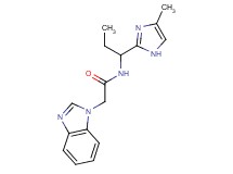 2-(1H-benzimidazol-1-yl)-N-[1-(4-methyl-1H-imidazol-2-yl)propyl]acetamide