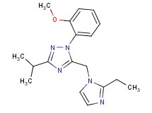 5-[(2-ethyl-1H-imidazol-1-yl)methyl]-3-isopropyl-1-(2-methoxyphenyl)-1H-1,2,4-triazole