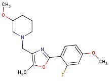1-{[2-(2-fluoro-4-methoxyphenyl)-5-methyl-1,3-oxazol-4-yl]methyl}-3-methoxypiperidine