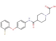 [4-({[4-(2-fluorophenoxy)phenyl]amino}carbonyl)piperidin-1-yl]acetic acid