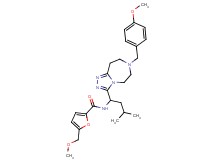 N-{1-[7-(4-methoxybenzyl)-6,7,8,9-tetrahydro-5H-[1,2,4]triazolo[4,3-d][1,4]diazepin-3-yl]-3-methylbutyl}-5-(methoxymethyl)-2-furamide