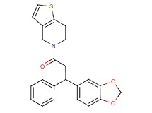 5-[3-(1,3-benzodioxol-5-yl)-3-phenylpropanoyl]-4,5,6,7-tetrahydrothieno[3,2-c]pyridine