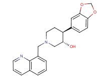 (3S*,4S*)-4-(1,3-benzodioxol-5-yl)-1-(quinolin-8-ylmethyl)piperidin-3-ol
