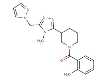1-(2-methylbenzoyl)-3-[4-methyl-5-(1H-pyrazol-1-ylmethyl)-4H-1,2,4-triazol-3-yl]piperidine