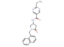 2-ethyl-N-[1-(1-naphthylmethyl)-5-oxopyrrolidin-3-yl]pyrimidine-5-carboxamide