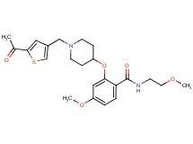 2-({1-[(5-acetyl-3-thienyl)methyl]-4-piperidinyl}oxy)-4-methoxy-N-(2-methoxyethyl)benzamide