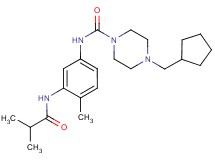 4-(cyclopentylmethyl)-N-[3-(isobutyrylamino)-4-methylphenyl]piperazine-1-carboxamide