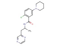 2-chloro-N-[1-methyl-2-(2-pyrazinyl)ethyl]-5-(1-piperidinyl)benzamide trifluoroacetate