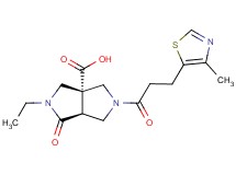 (3aS*,6aS*)-2-ethyl-5-[3-(4-methyl-1,3-thiazol-5-yl)propanoyl]-1-oxohexahydropyrrolo[3,4-c]pyrrole-3a(1H)-carboxylic acid