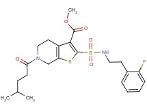methyl 2-({[2-(2-fluorophenyl)ethyl]amino}sulfonyl)-6-(4-methylpentanoyl)-4,5,6,7-tetrahydrothieno[2,3-c]pyridine-3-carboxylate
