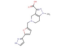 1-methyl-5-{[5-(1H-pyrazol-3-yl)-2-furyl]methyl}-4,5,6,7-tetrahydro-1H-pyrazolo[4,3-c]pyridine-3-carboxylic acid