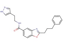 2-(3-phenylpropyl)-N-[2-(1H-pyrazol-4-yl)ethyl]-1,3-benzoxazole-5-carboxamide