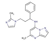 5-methyl-N-[3-(2-methyl-1H-imidazol-1-yl)-1-phenylpropyl]pyrazolo[1,5-a]pyrimidin-7-amine