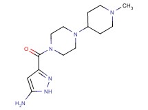3-{[4-(1-methylpiperidin-4-yl)piperazin-1-yl]carbonyl}-1H-pyrazol-5-amine